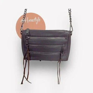 Rebecca Minkoff grey crossbody with chain strap